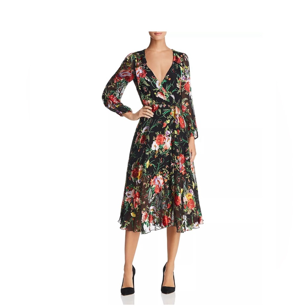 Alice and Olivia floral wrap dress